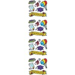 JILLSON ROBERTS Prismatic Stickers, Mini Graduation Assortment, 1 Sheet 24 Pieces [S7270]