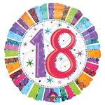 Radiant Age 18 Prismatic 18 Inch Foil Mylar Balloon [16067]