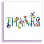 QUILLING CARDS, INC Quilled Garden Thanks Thank You Card [TY014]