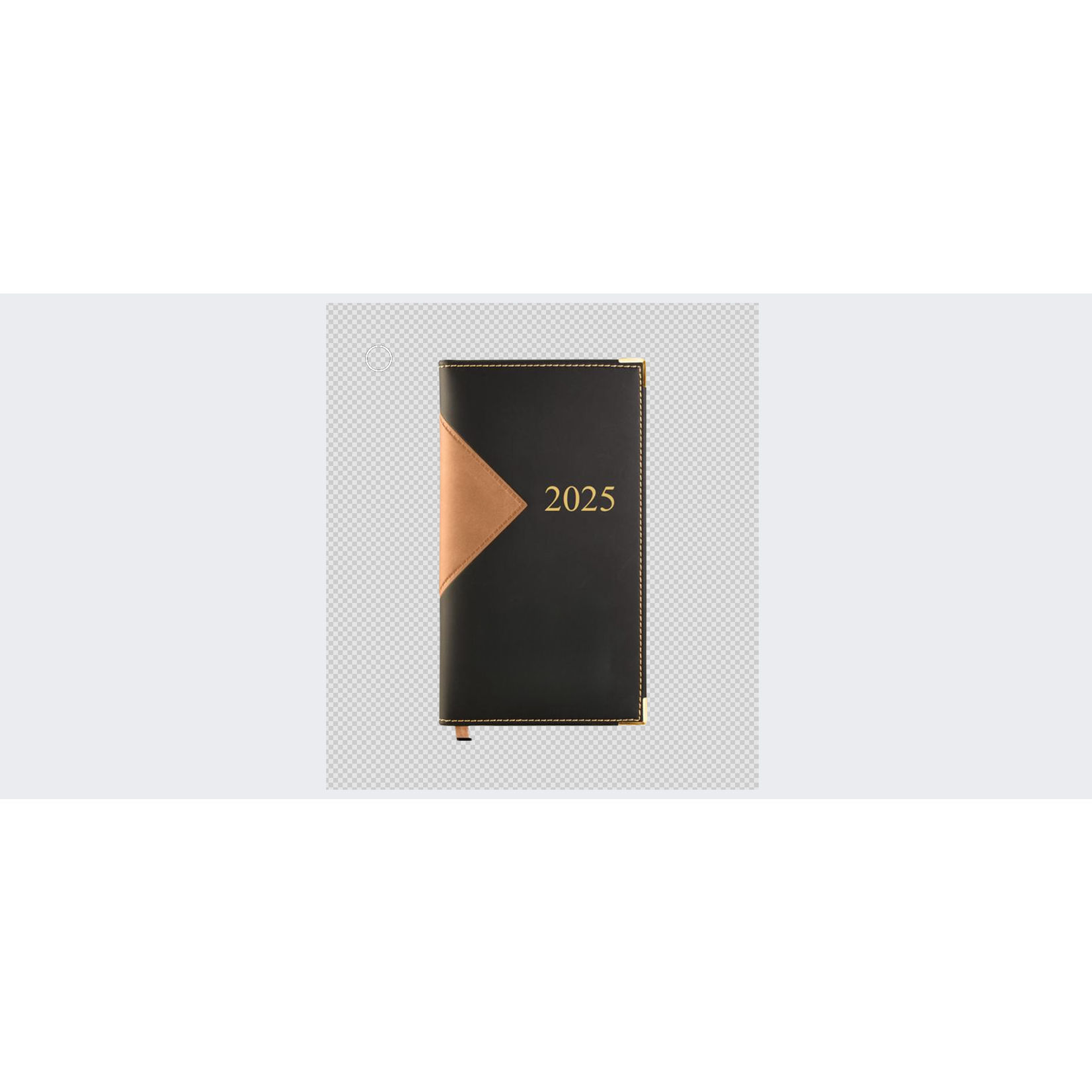 MYRON Regatta Diamond Pocket Pal Calendar with Notepad Tan-Black 2025 [5Z59803]