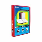 BAZIC BAZIC 1/2" Red 3-Ring View Binder w/ 2-Pockets [4103]