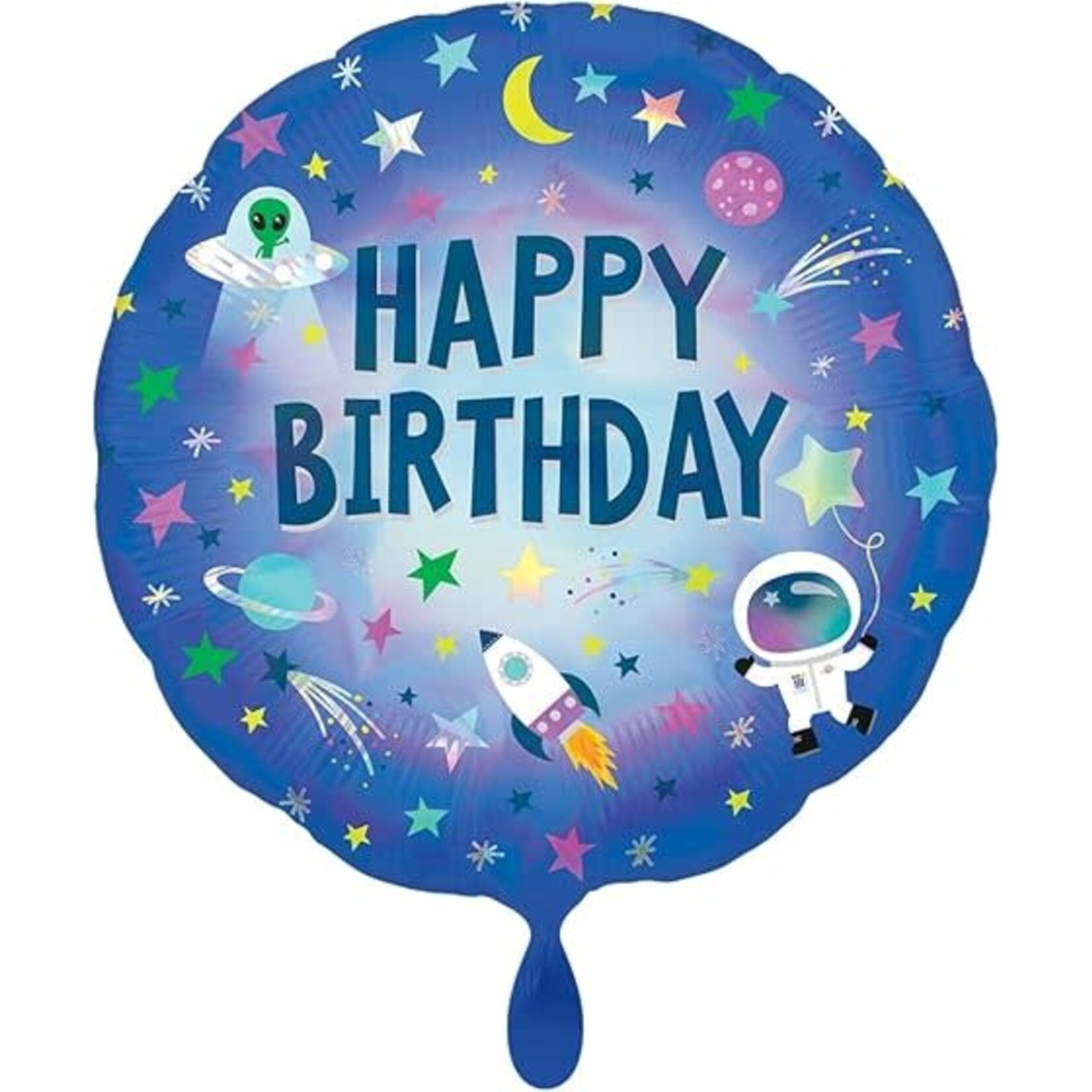 Happy Birthday Outer Space 18 Inch Foil Mylar Balloon [41310]