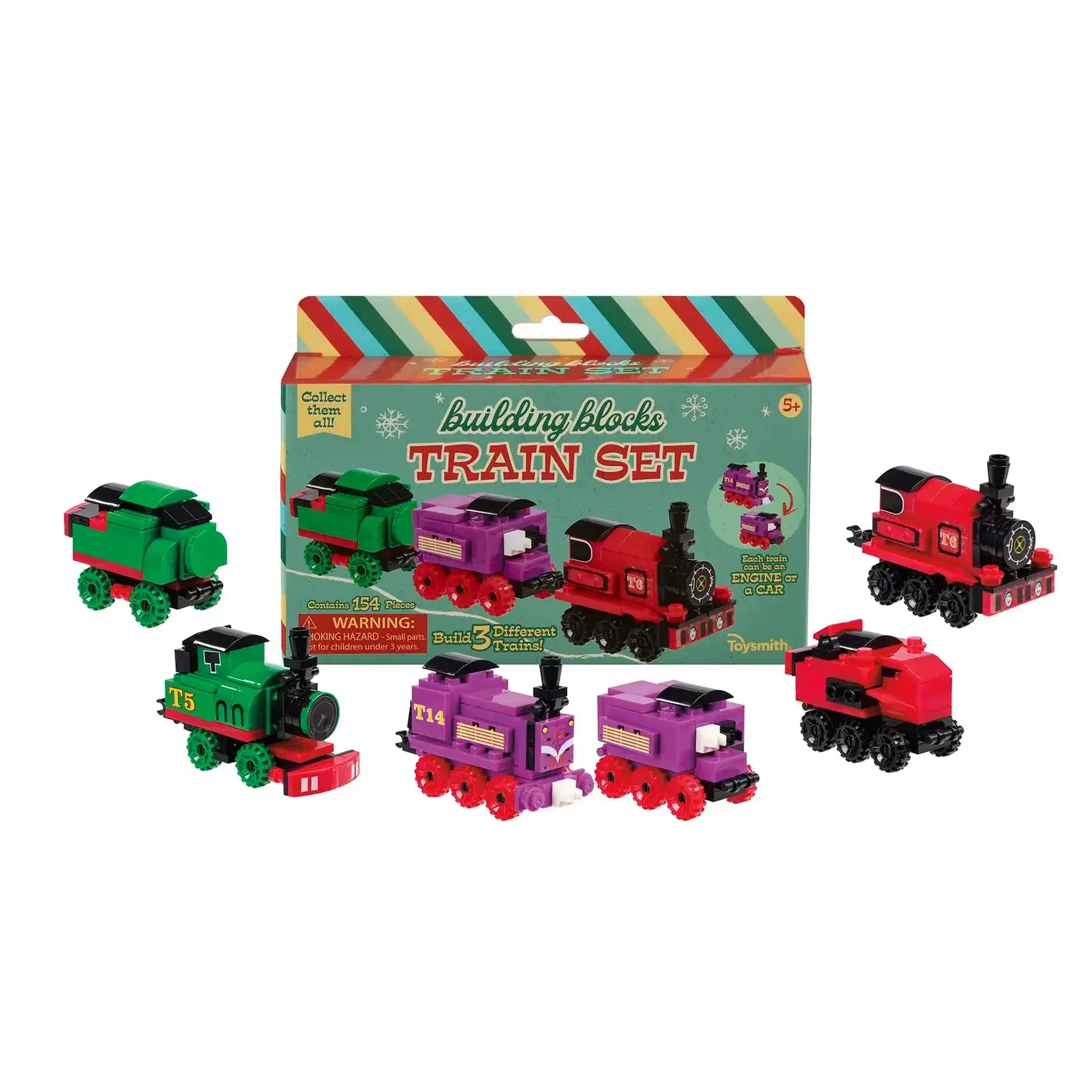 TOYSMITH Holiday Building Blocks Train Set [6947]