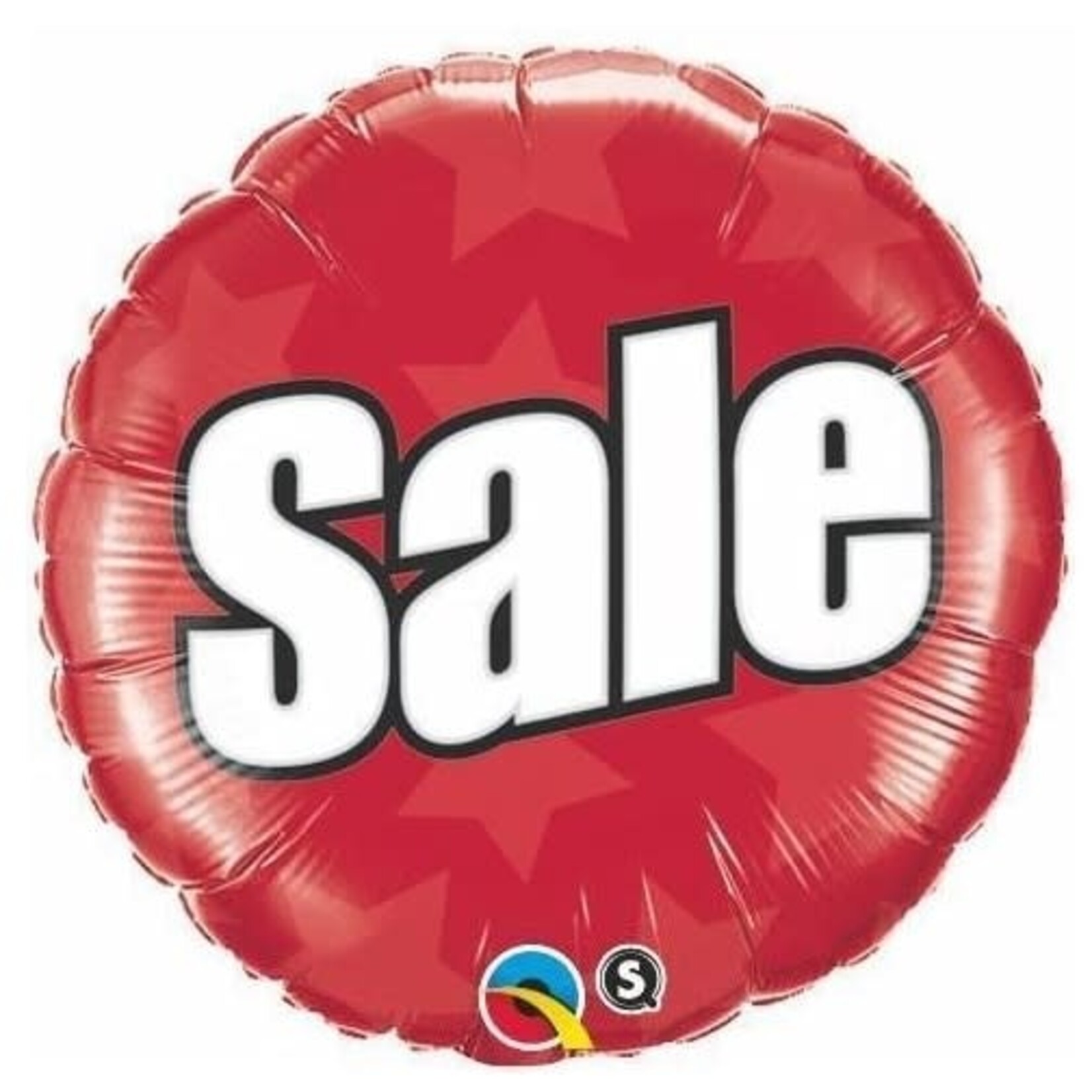 Qualatex P.O.P.  Red “SALE” with Stars 18 Inch Foil Mylar Balloon