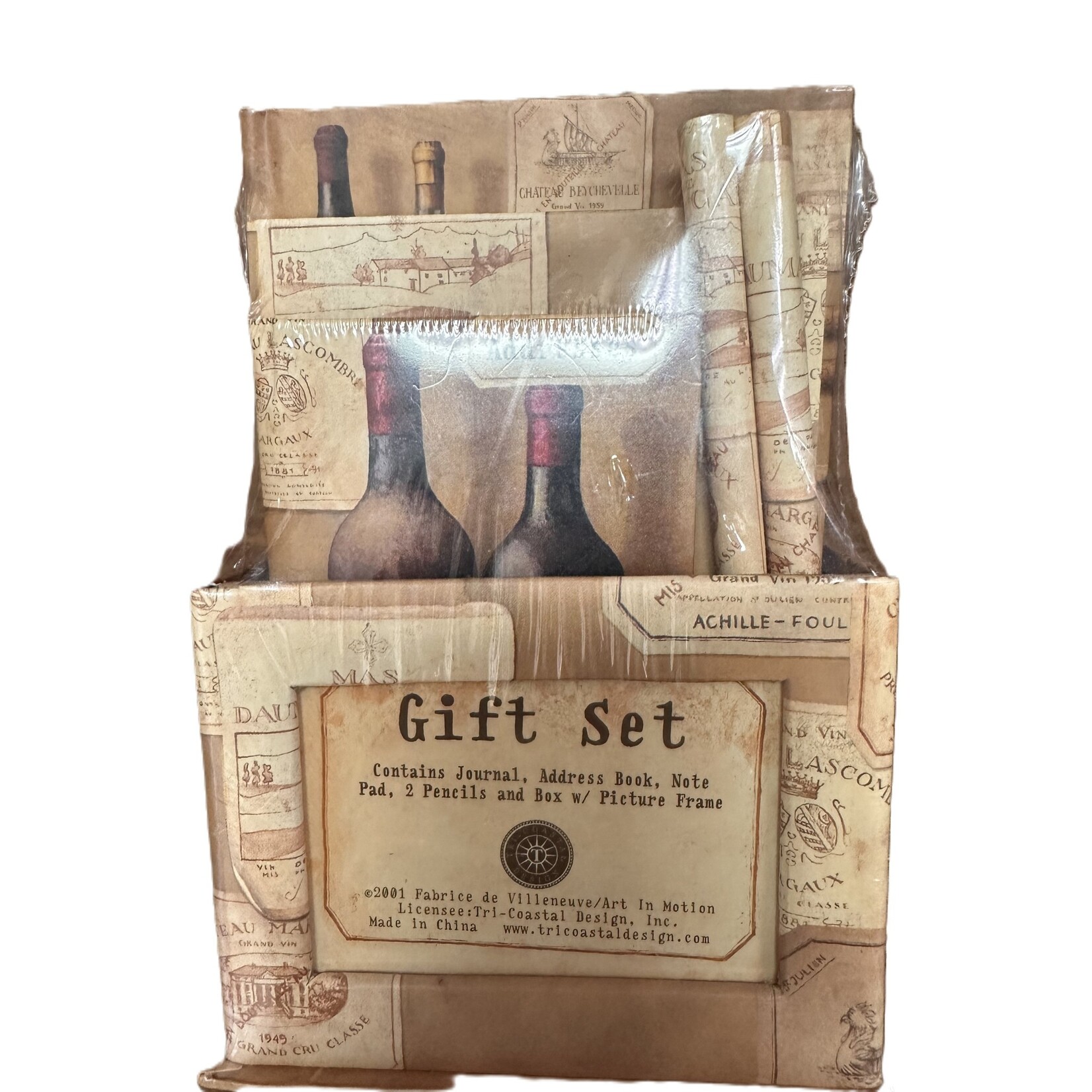 ART IN MOTION Art in Motion Wine Themed Note Pad and Address Book Gift Set [GS08/1278]