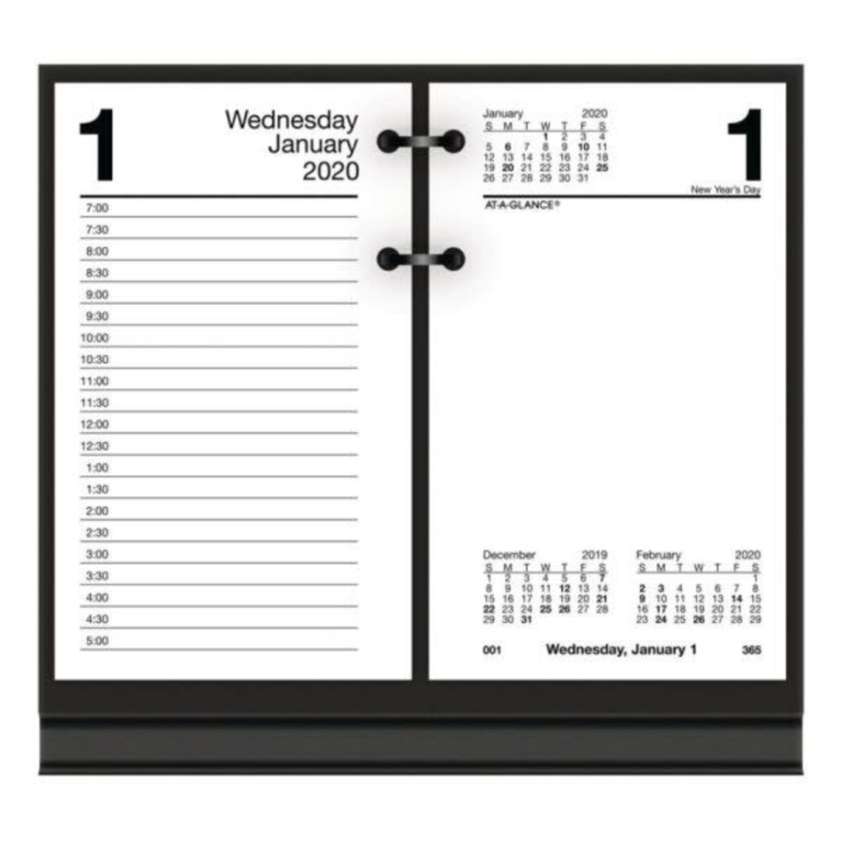 AT-A-GLANCE AT-A-GLANCE Daily Loose-Leaf Desk Calendar Refills, 3-1/2" x 6" 2025 [E7175025]