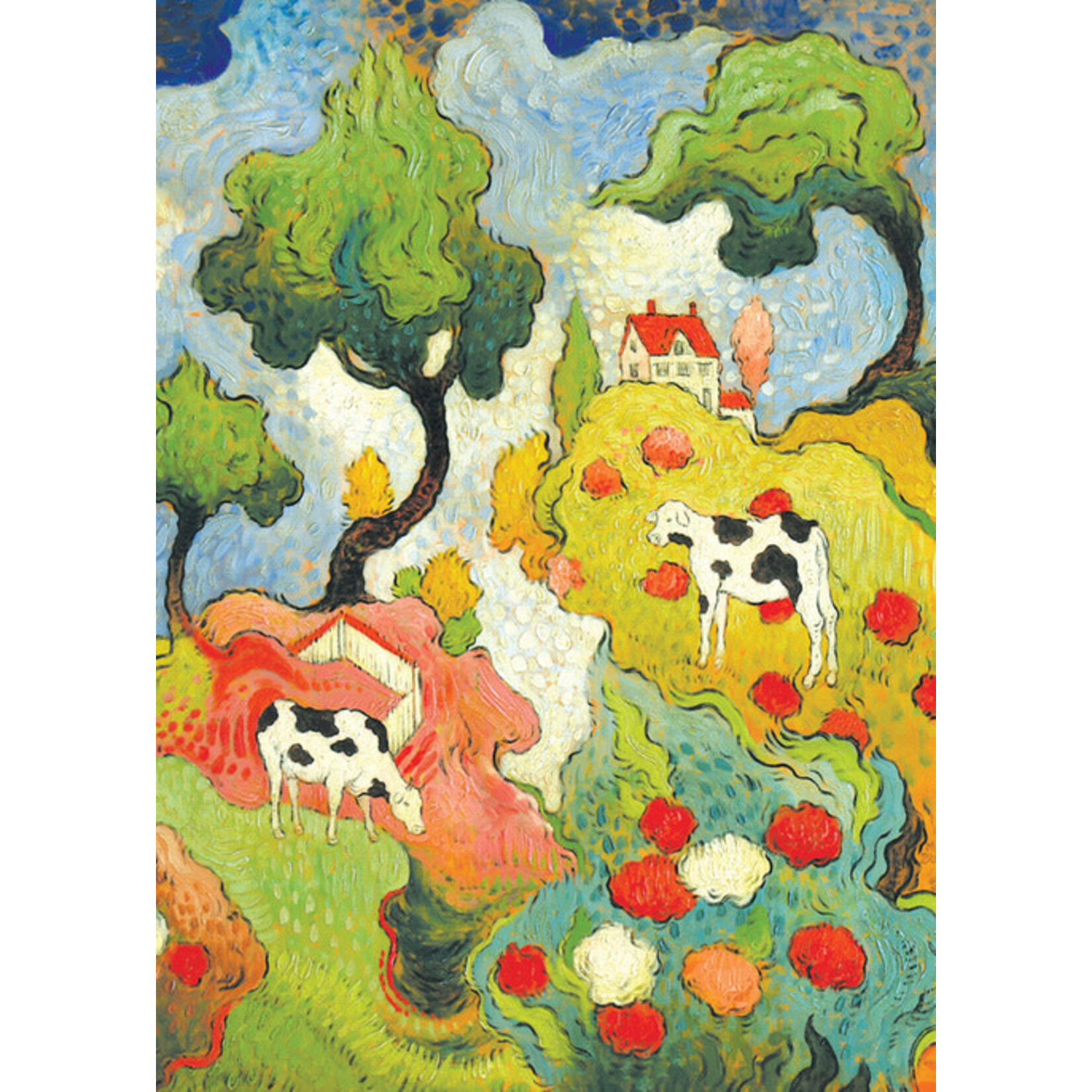 ALLPORT EDITIONS Underpass Cows Blank Happy Birthday Greeting Card [2881BD]