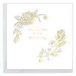 QUILLING CARDS, INC Quilled White Rose Wedding Card [LV273]
