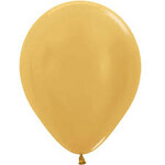 Sempertex Sempertex 18 Inch Metallic Gold Latex Balloons Bag of 25 [55082]