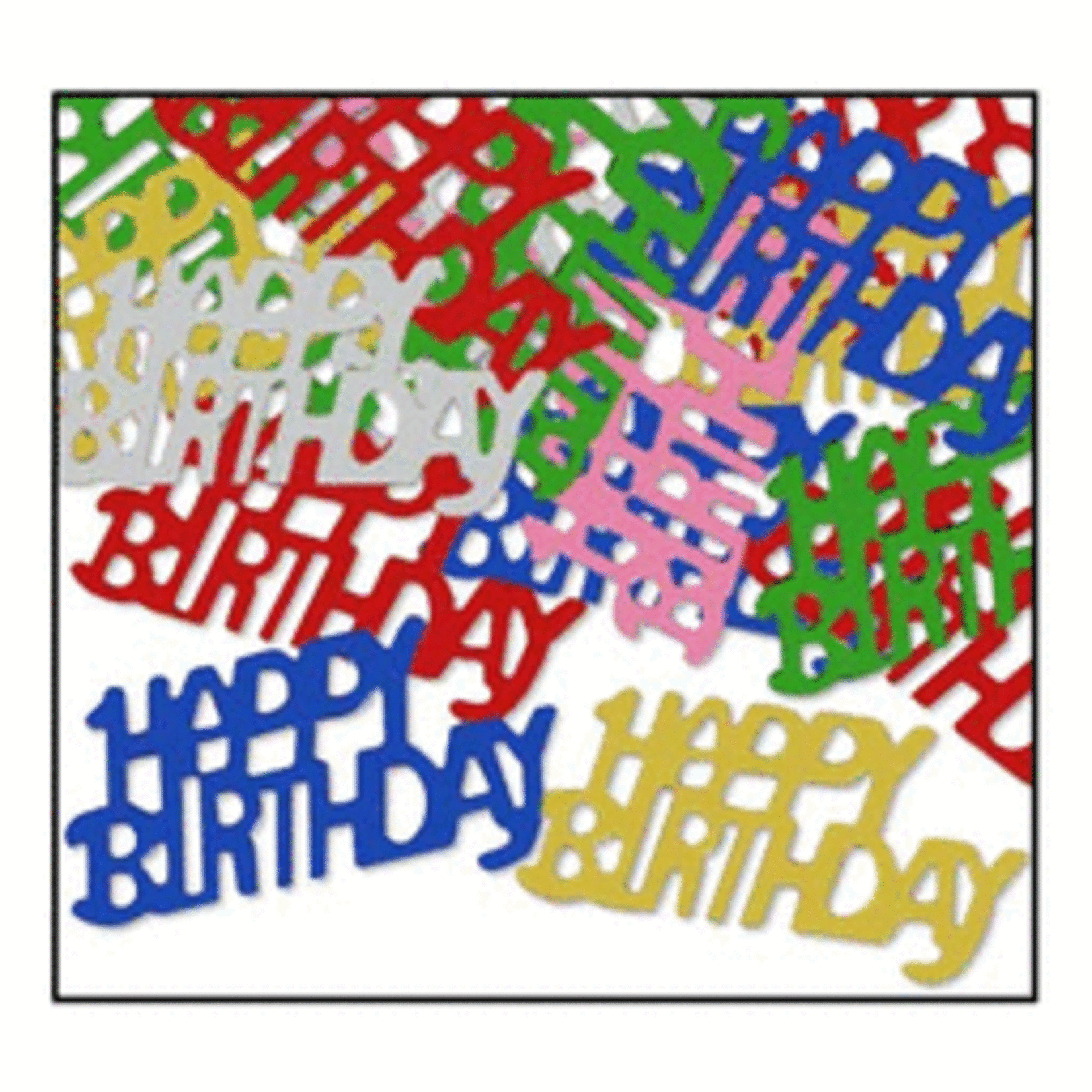 MAYFLOWER DISTRIBUTING CONFETTI HAPPY BIRTHDAY MULTICOLOR 1oz [50644]