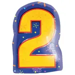 M&D Number 2 Multi-color Jr. Shape 20 Inch Foil Mylar Balloon [12667]