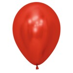 Sempertex Sempertex 5 Inch Reflex Crystal Red Latex Balloons Bag of 100
