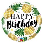 Qualatex 18 Inch Birthday  Golden Pineapples