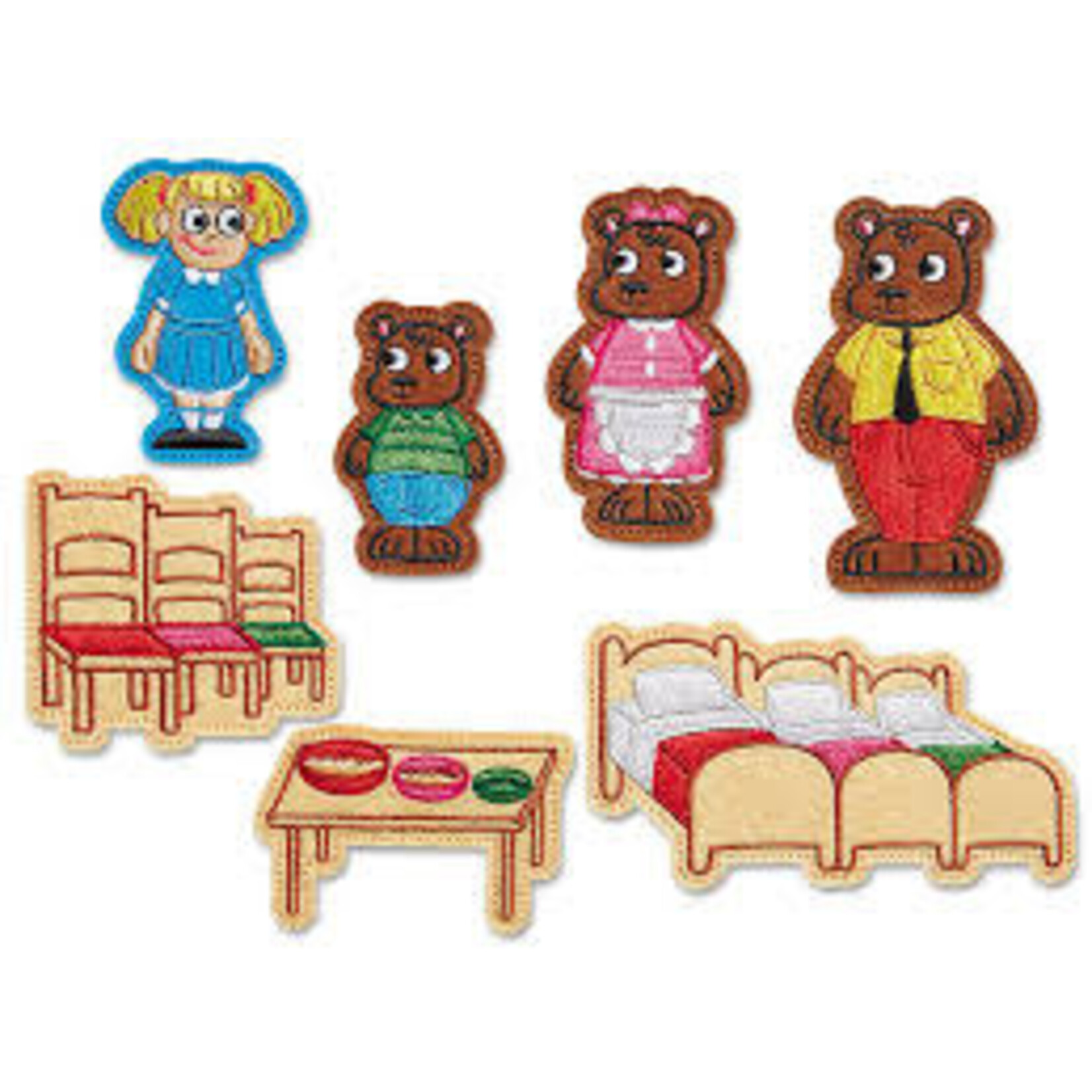 LAKESHORE LEARNING Storytelling Glove Puppets Three Bears 7 Piece Puppet Set [LC262]