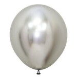 Sempertex Sempertex 18 Inch Reflex Silver Latex Balloons Bag of 15 [55845]