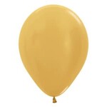 Sempertex Sempertex 5 Inch Metallic Gold Latex Balloons Bag of 100
