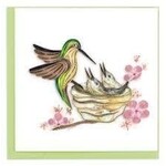 QUILLING CARDS, INC Quilled Hummingbird & Babies Greeting Card [BL1236]
