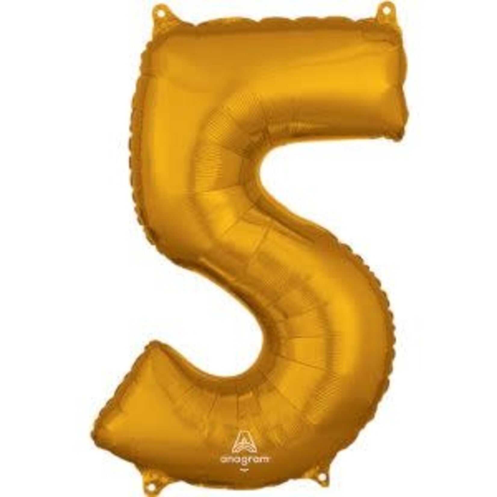 Number 5 Jumbo Balloon Gold 26 Inch Foil Mylar Balloon [36558]
