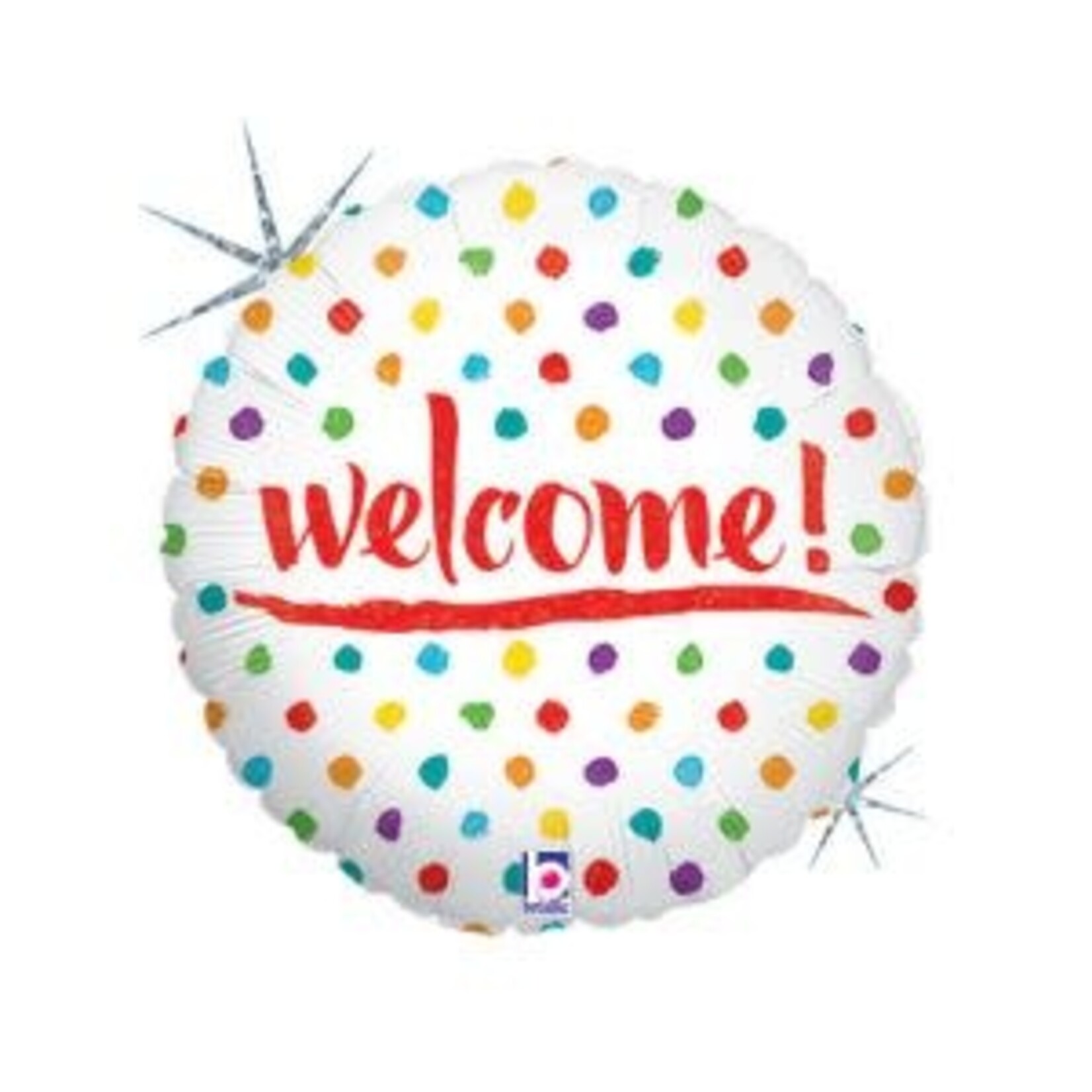 Betallic Welcome Dots 18 Inch Foil Mylar Balloon [36282]