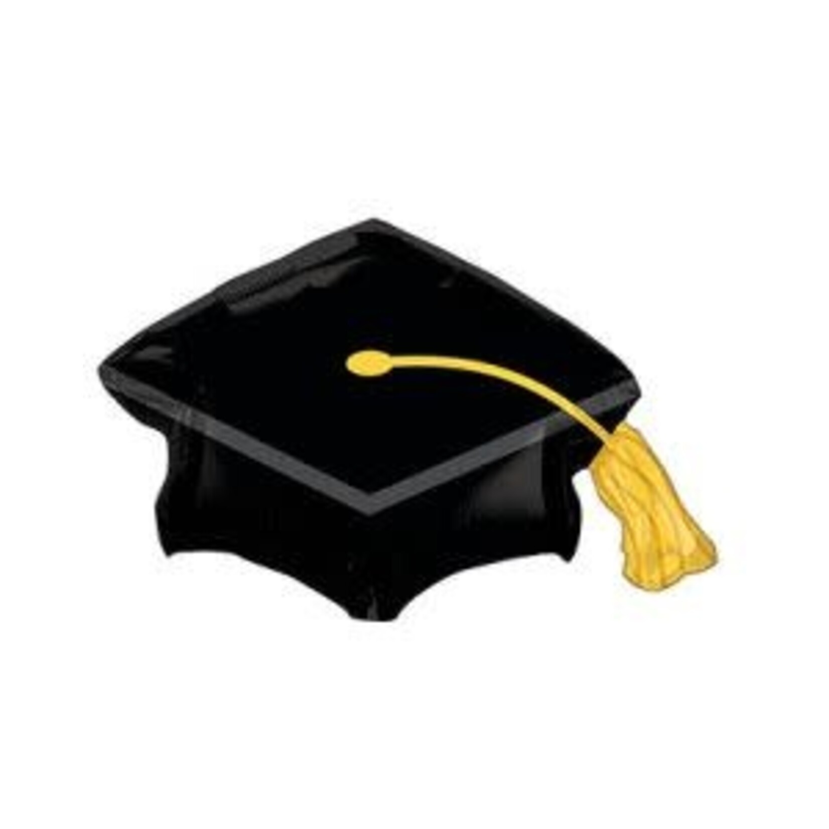 Black Grad Cap 31 Inch Foil Mylar Shape Balloon [44457]