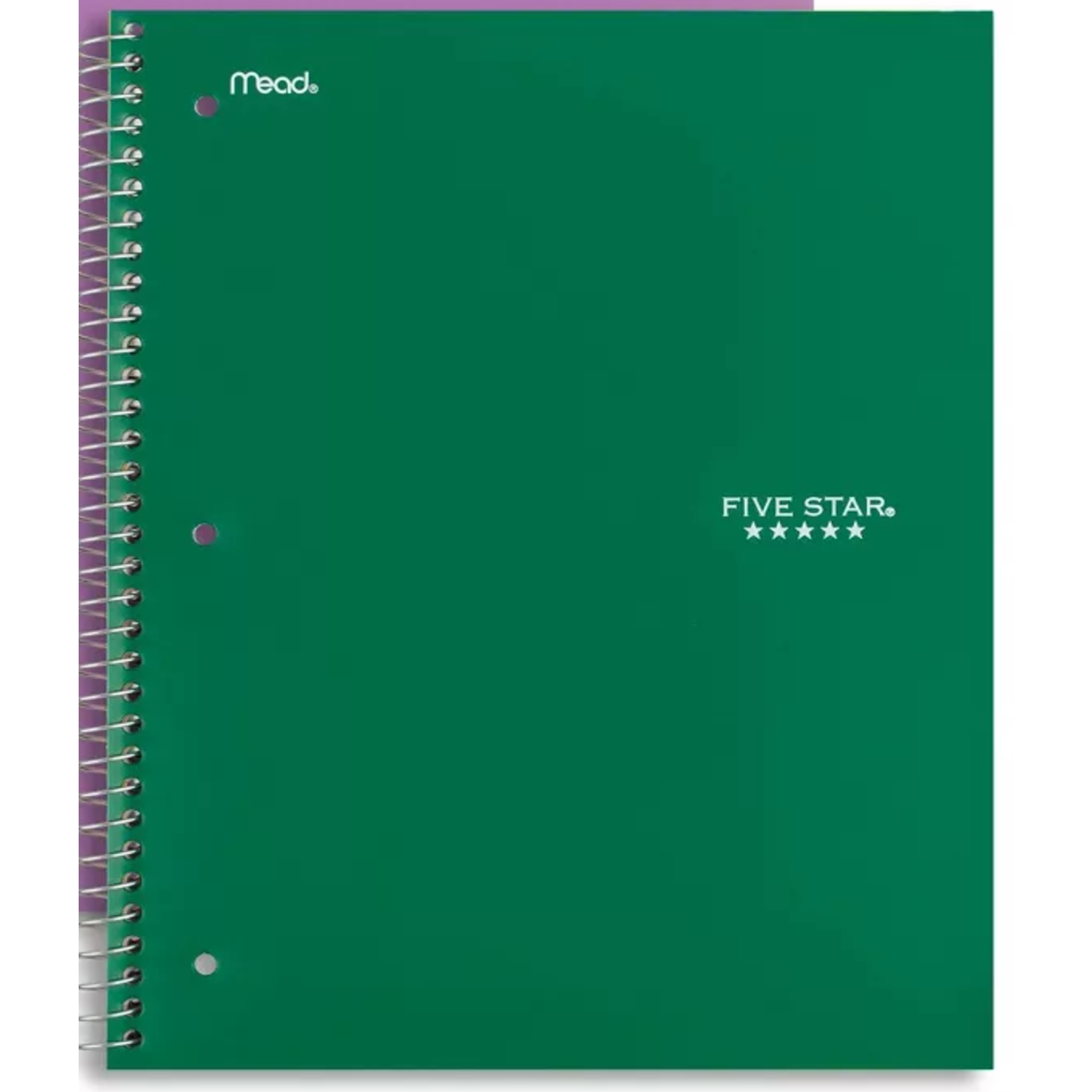 FIVE STAR Five Star 1 Subject Spiral Notebook, Wide Ruled, Assorted Color Covers, 10.5 x 7.5, 100 Pages [07110]