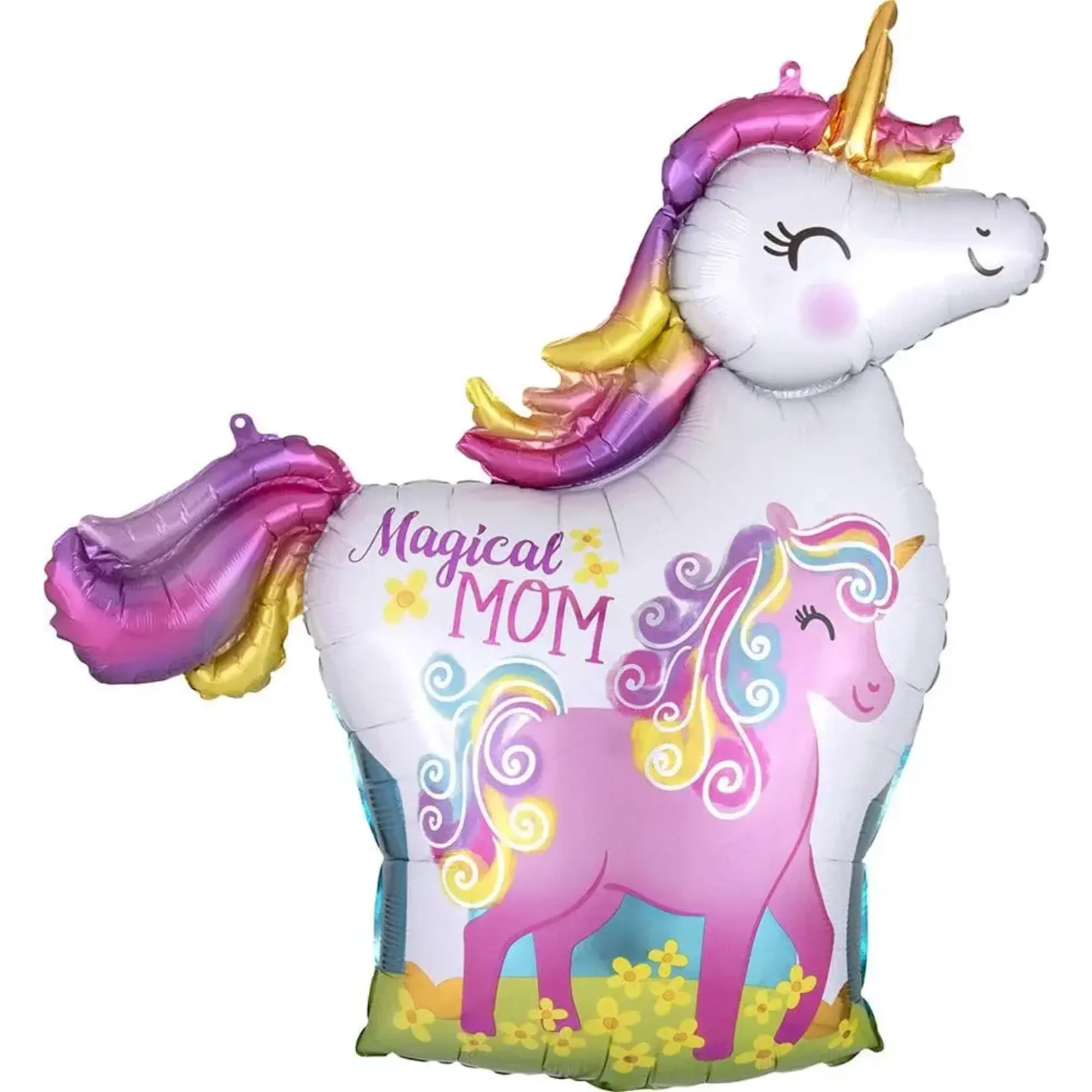 Magical Mom Unicorns 32 Inch Foil Mylar Balloon [40834]