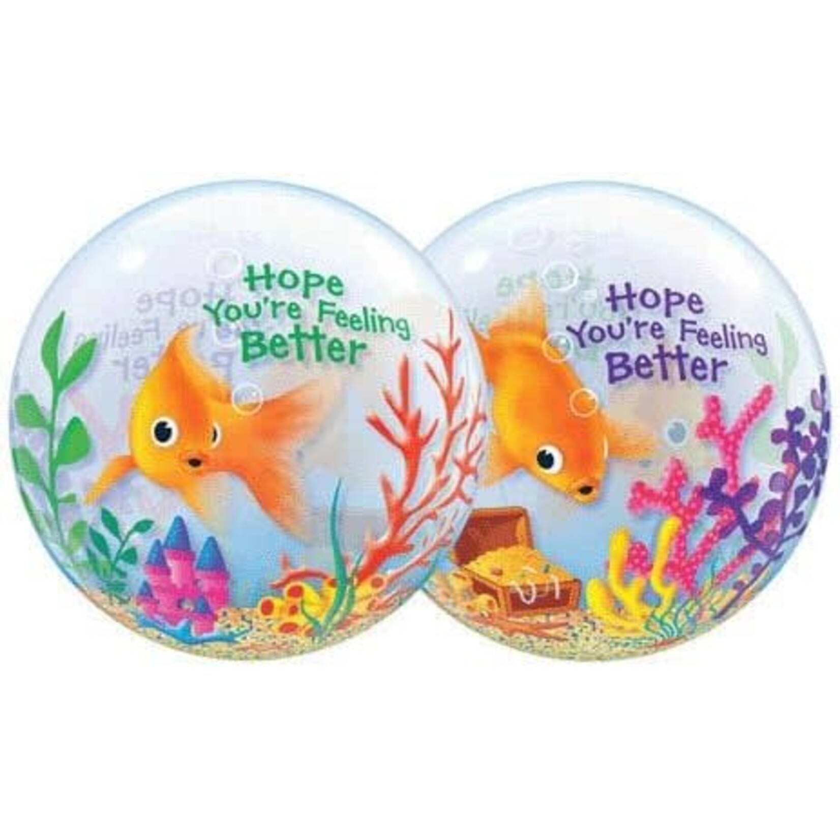 Qualatex Qualatex Goldfish Feel Better 22 Inch Bubble Balloon [68653]