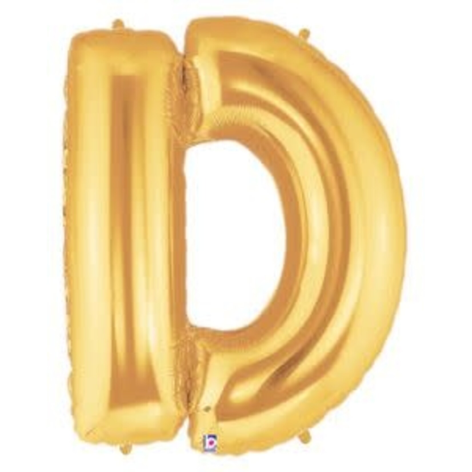 Betallic Megaloon Letter D Gold 34 Inch Foil Mylar Balloon [15904G]