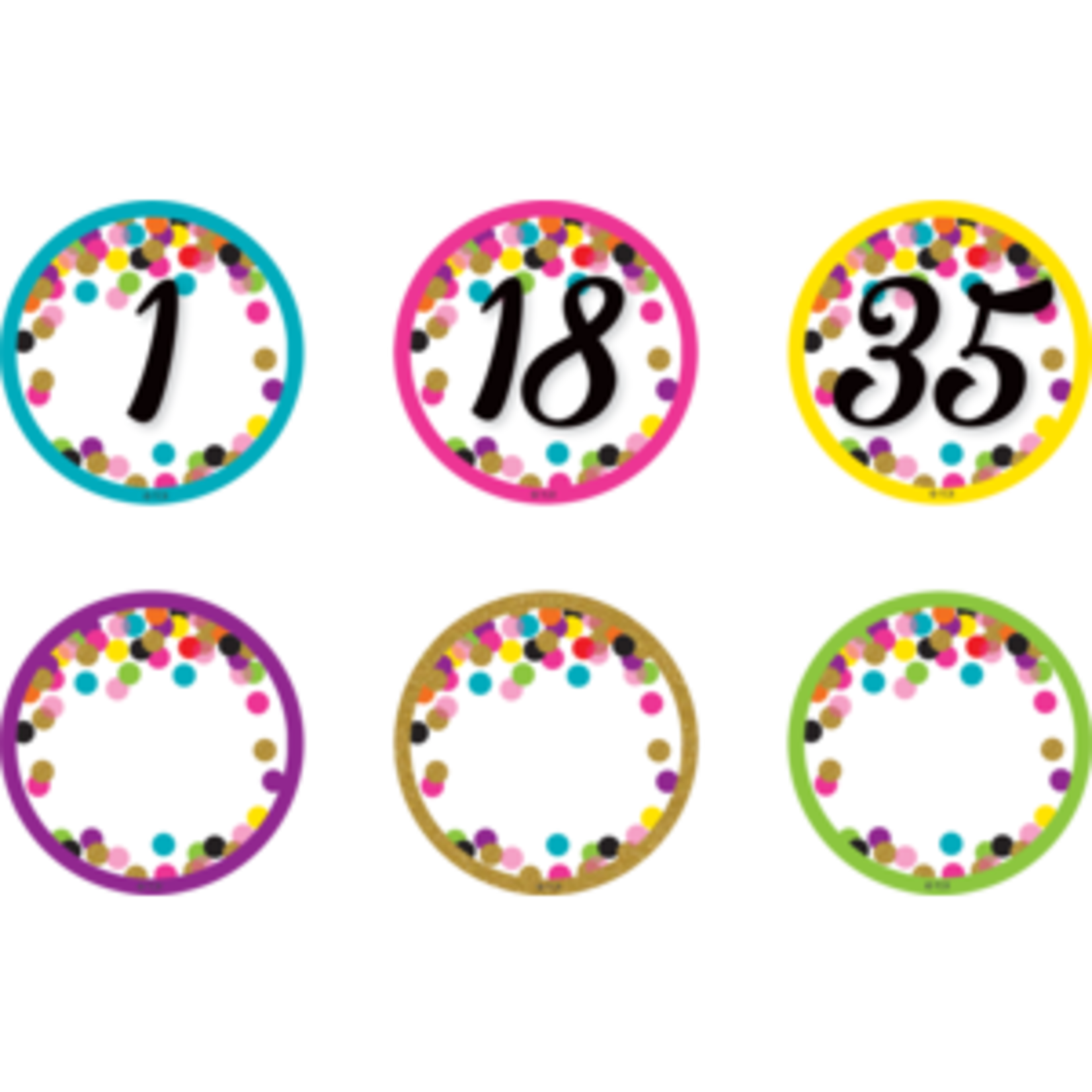 Teacher Created Resources Confetti Numbers Magnetic Accents [TCR77007]