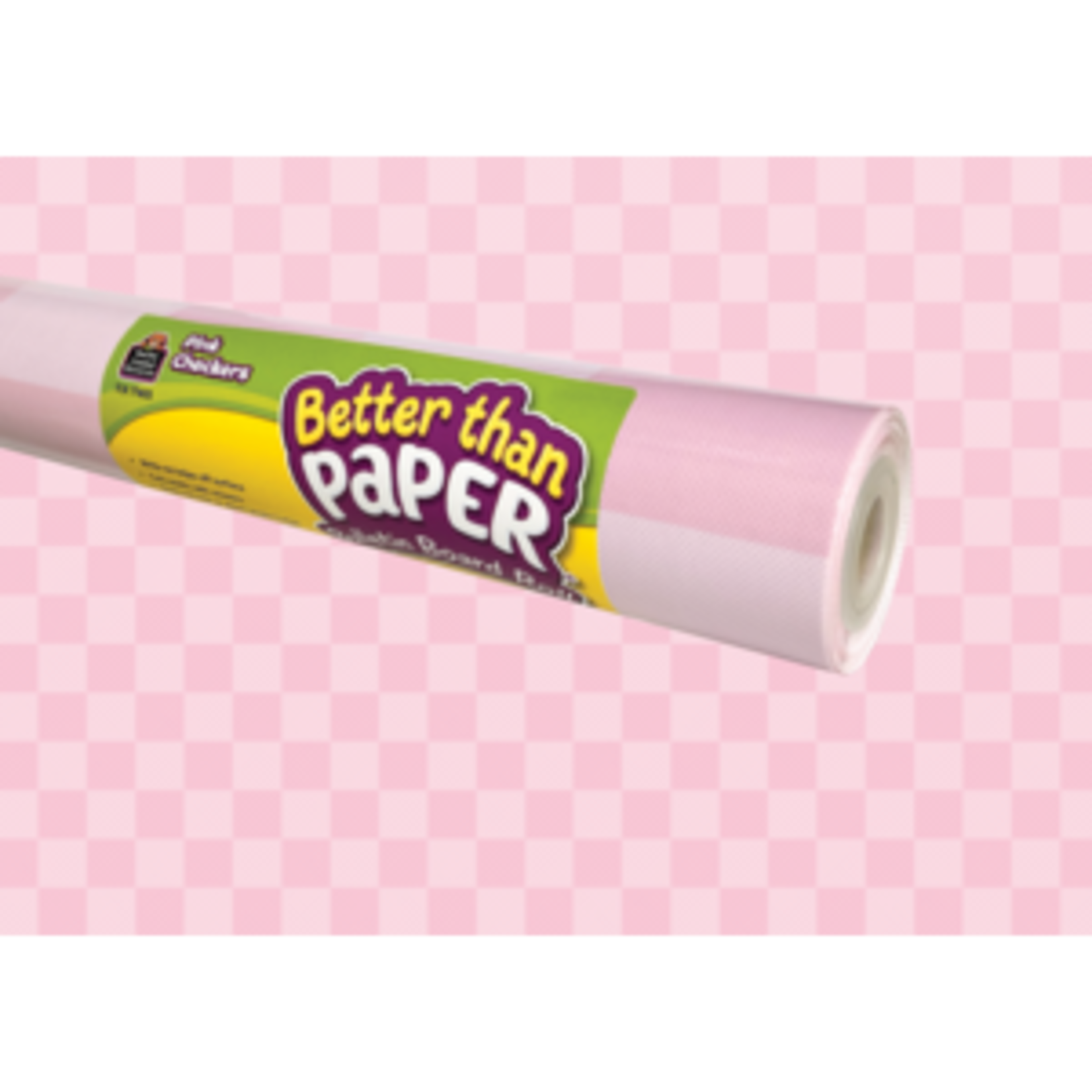 Teacher Created Resources Better Than Paper Bulletin Board Roll - Pink Checkers [TCR77603]