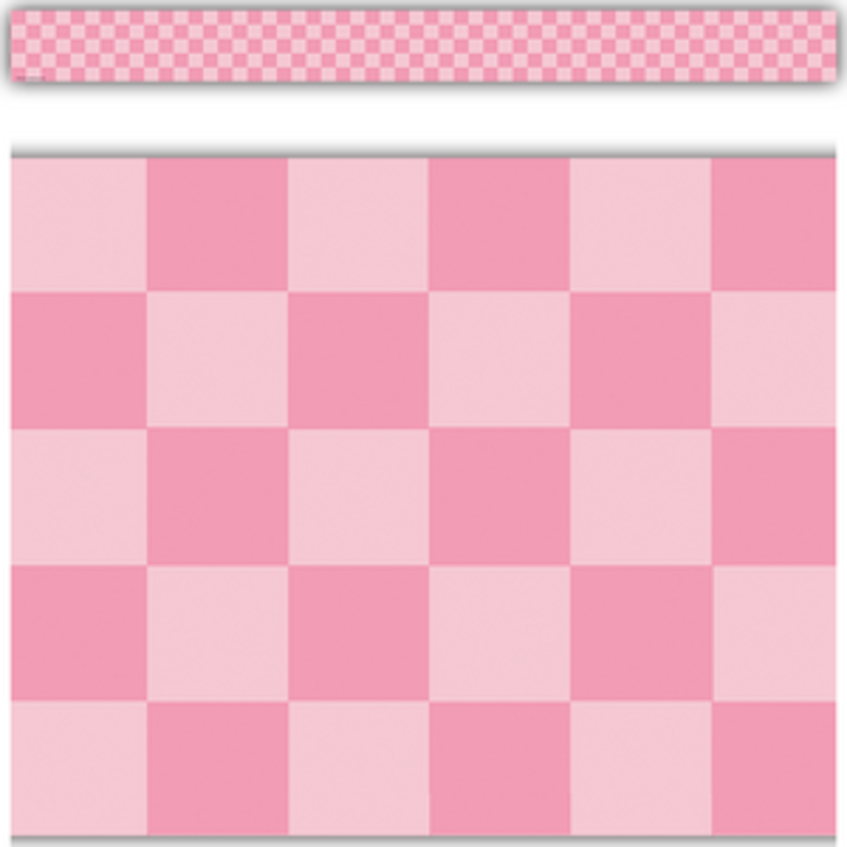 Teacher Created Resources Cool for School Pink Checkers Straight Border Trim [TCR9332]