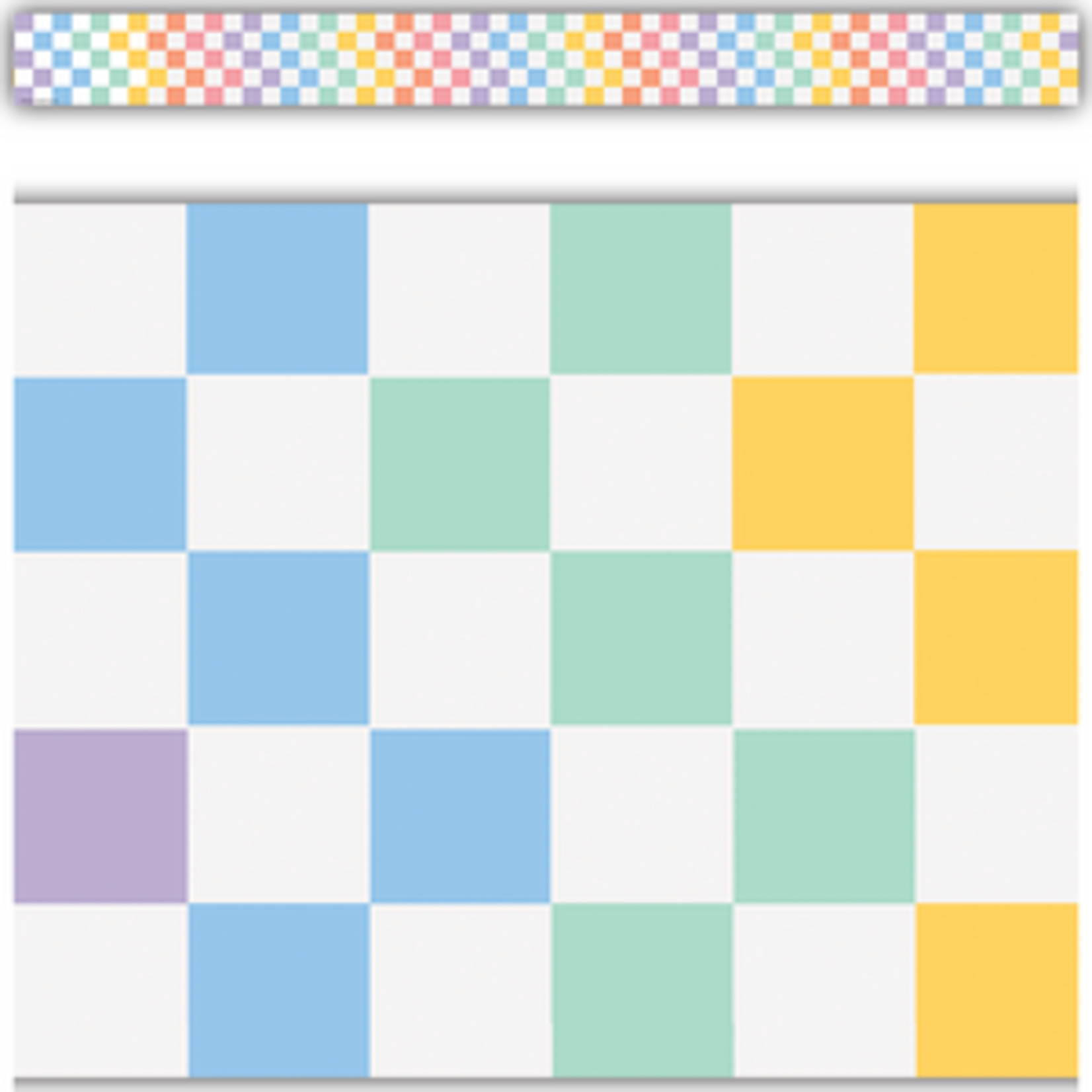 Teacher Created Resources Cool for School Checkers Straight Border Trim [TCR9310]