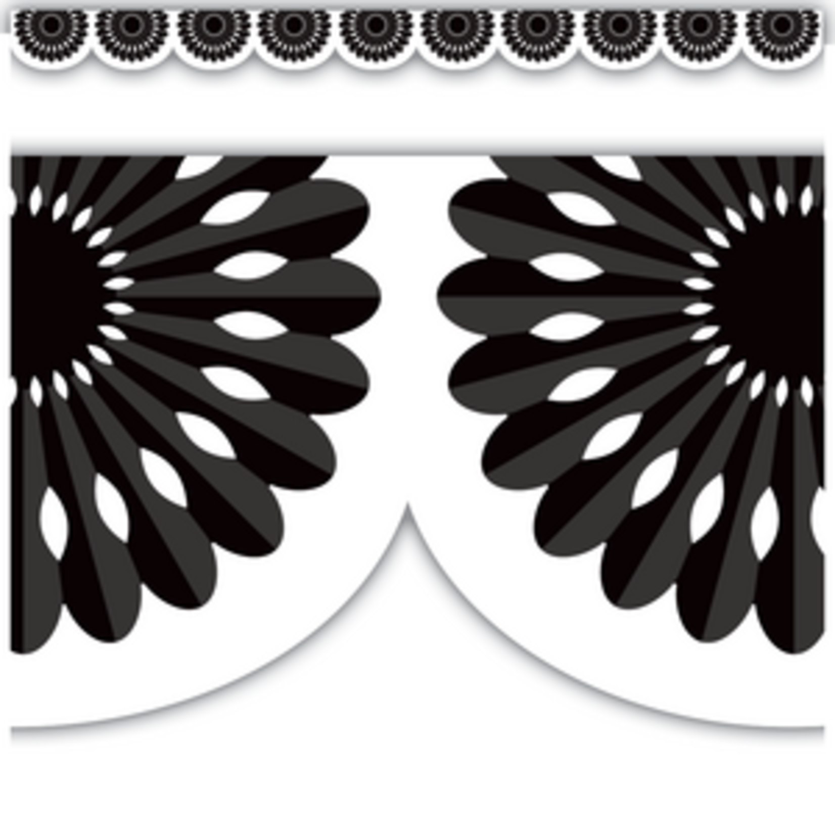 Teacher Created Resources Black and White Fiesta Die-Cut Border Trim [TCR6107]