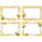 Teacher Created Resources Buzzing Bees Name Tags/Labels - Multi-Pack [TCR6910]