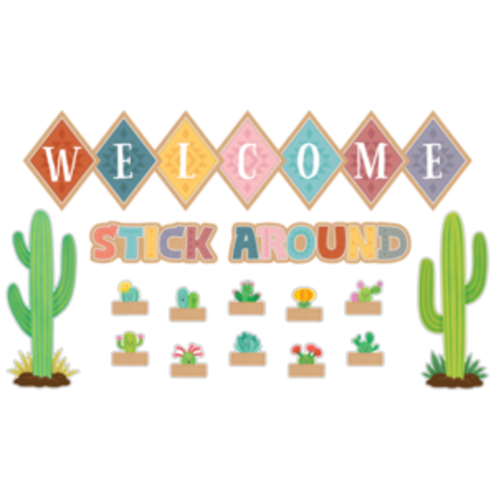 Teacher Created Resources Happy Cactus Crew Welcome Bulletin Board [TCR6953]