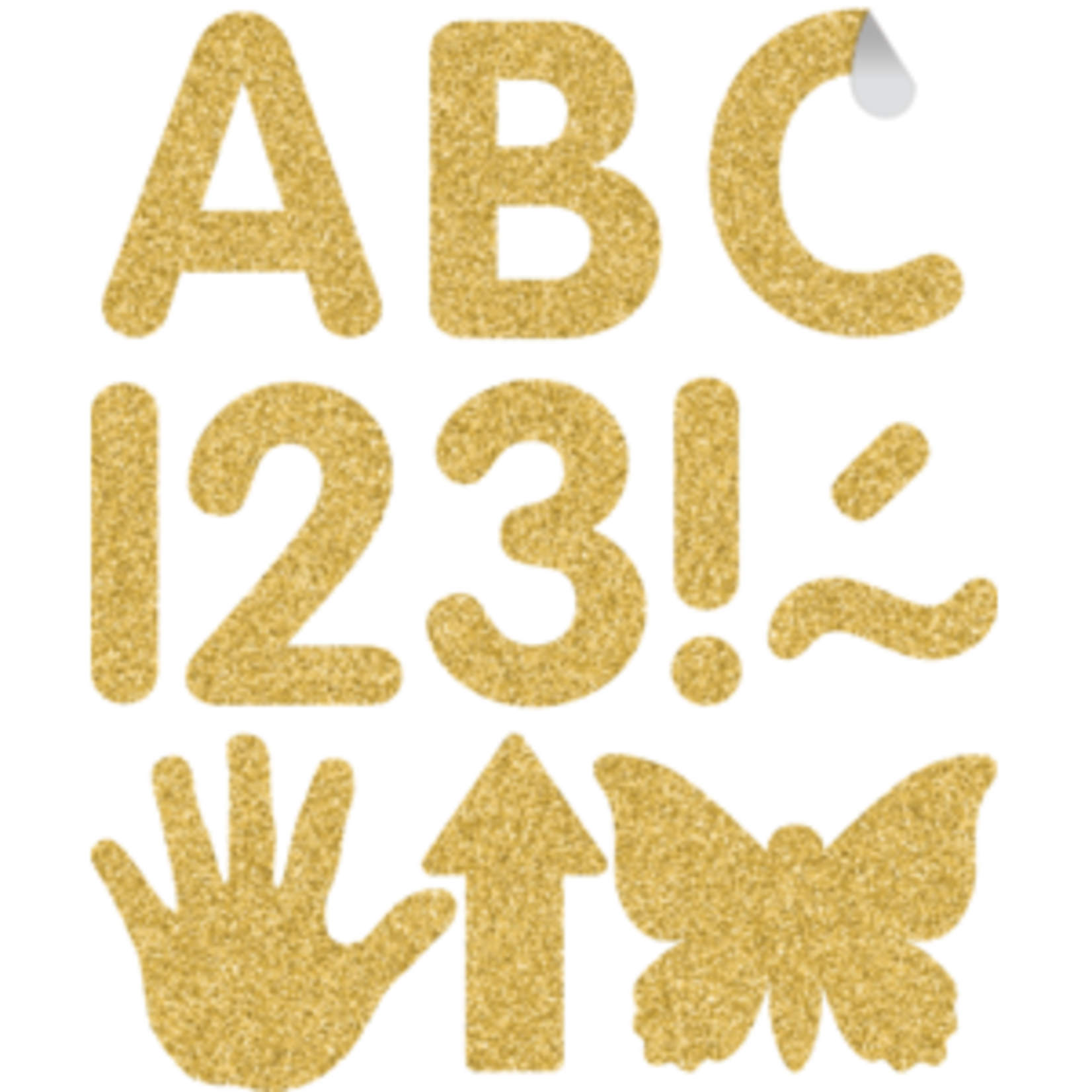 Teacher Created Resources Gold Glitz 2" Classic Self-Adhesive Letters Uppercase [TCR9648]