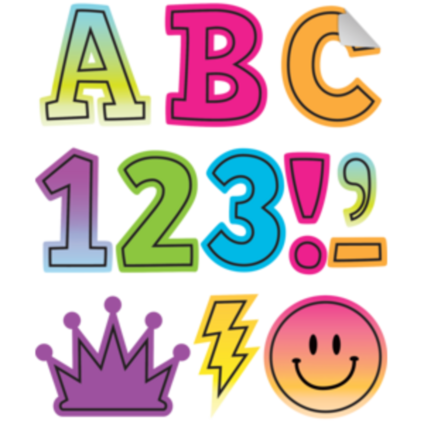 Teacher Created Resources Brights 4Ever 2" Bold Block Self-Adhesive Letters Uppercase [TCR9650]