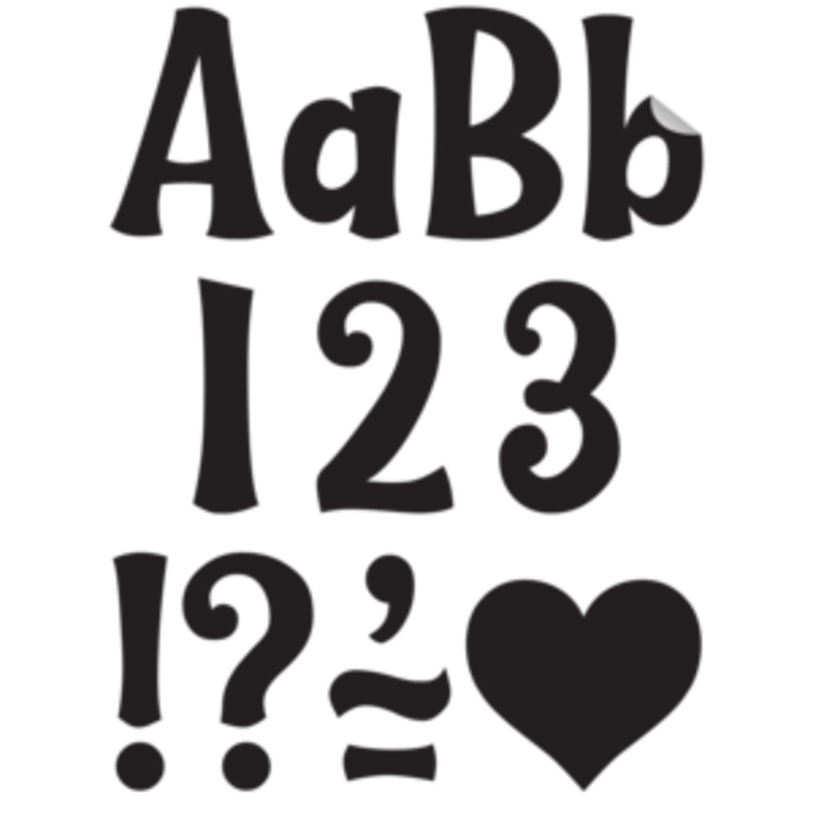 Teacher Created Resources Black 4" Wild Whimsy Self-Adhesive Letters Combo Pack [TCR9643]