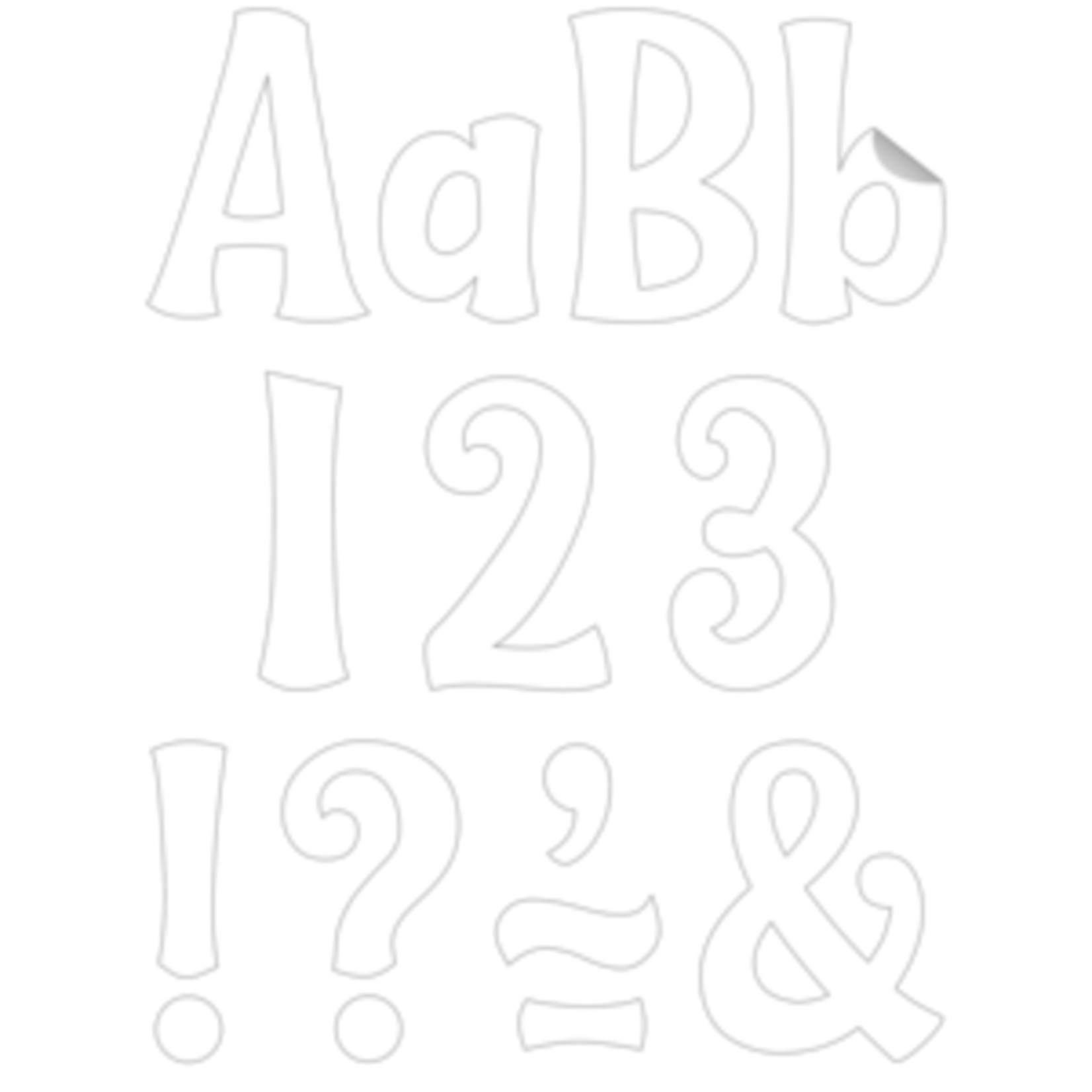 Teacher Created Resources White 4" Wild Whimsy Self-Adhesive Letters Combo Pack [TCR9644]