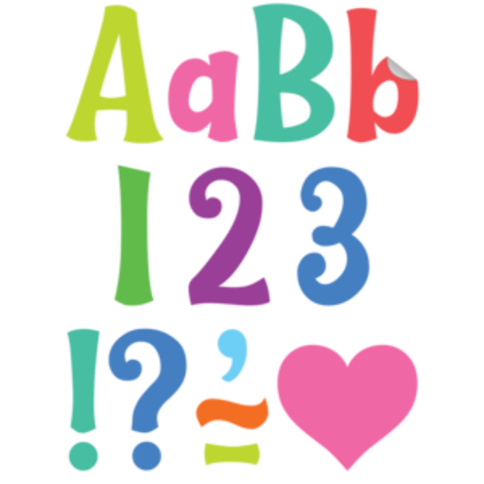 Teacher Created Resources Colorful 4" Wild Whimsy Self-Adhesive Letters Combo Pack [TCR9645]