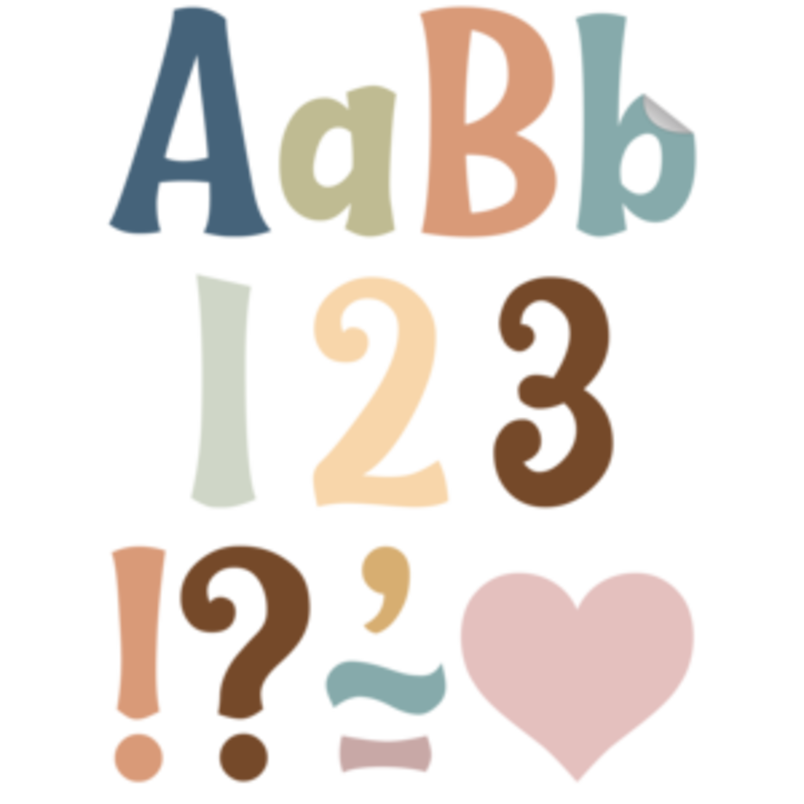 Teacher Created Resources Calming Colors 4" Wild Whimsy Self-Adhesive Letters Combo Pack [TCR9646]