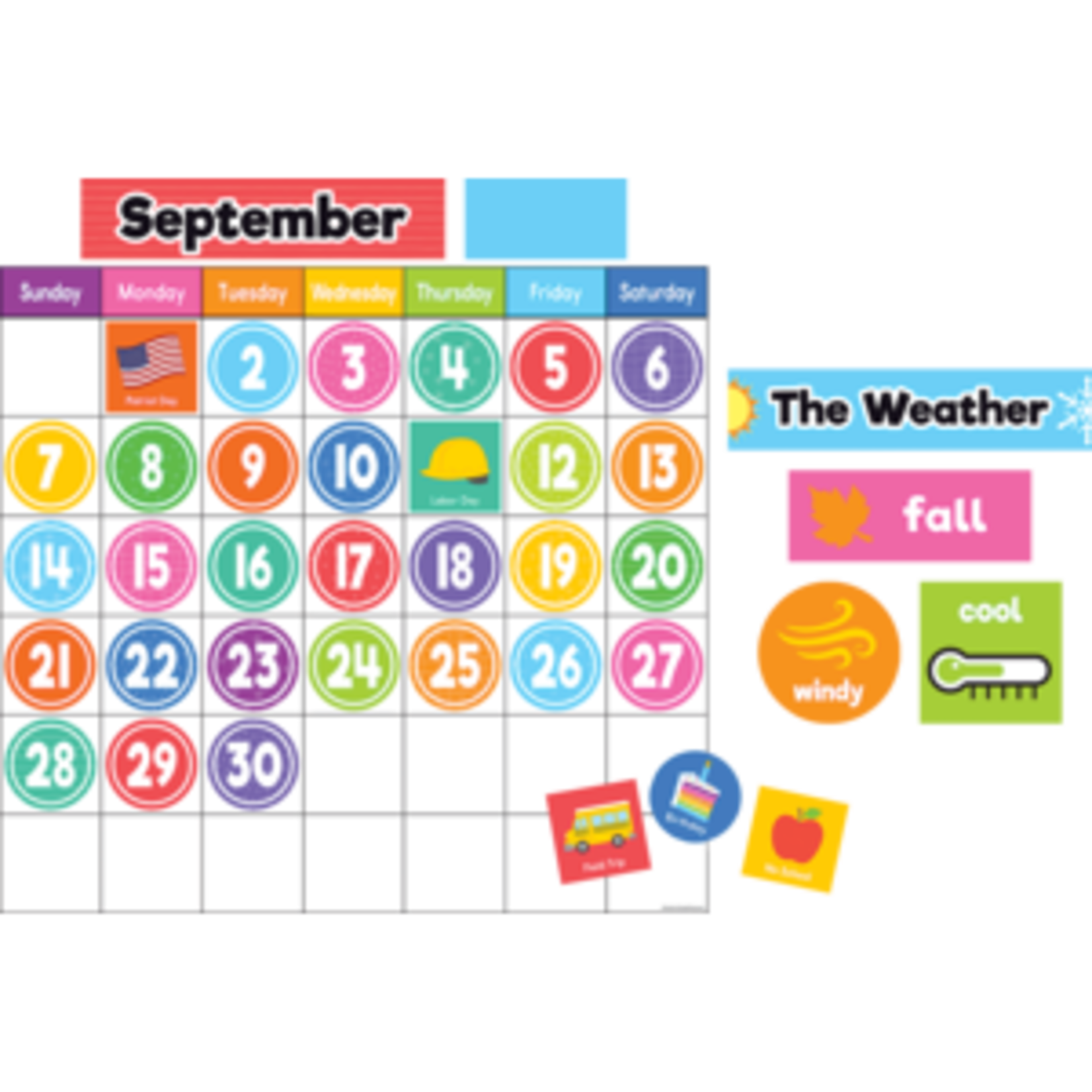 Teacher Created Resources Colorful Magnetic Calendar Set [TCR77067]
