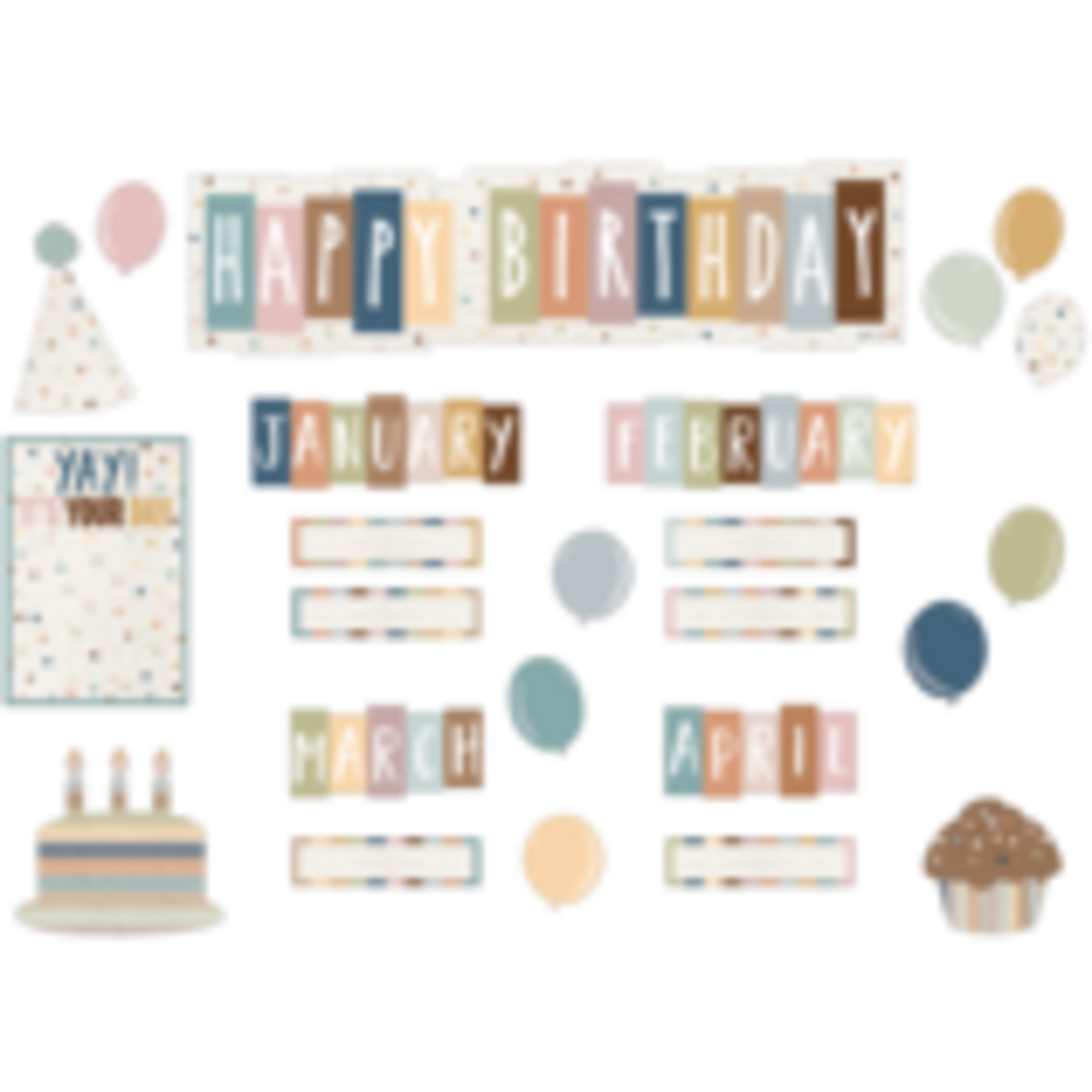 Teacher Created Resources Everyone is Welcome Happy Birthday Mini Bulletin Board [TCR7123]