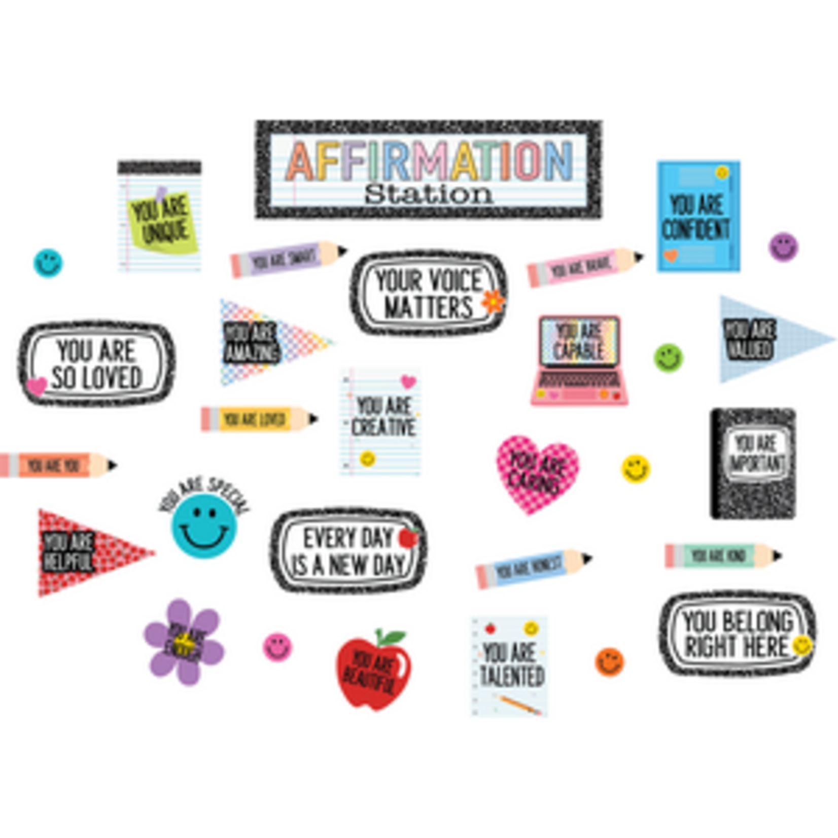 Teacher Created Resources Cool for School Positive Affirmations Mini Bulletin Board [TCR9305]