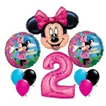 Minnie Mouse #2 2nd Second Happy Birthday Balloon Party Set Mylar Latex Disney [07765-SET-2ND]