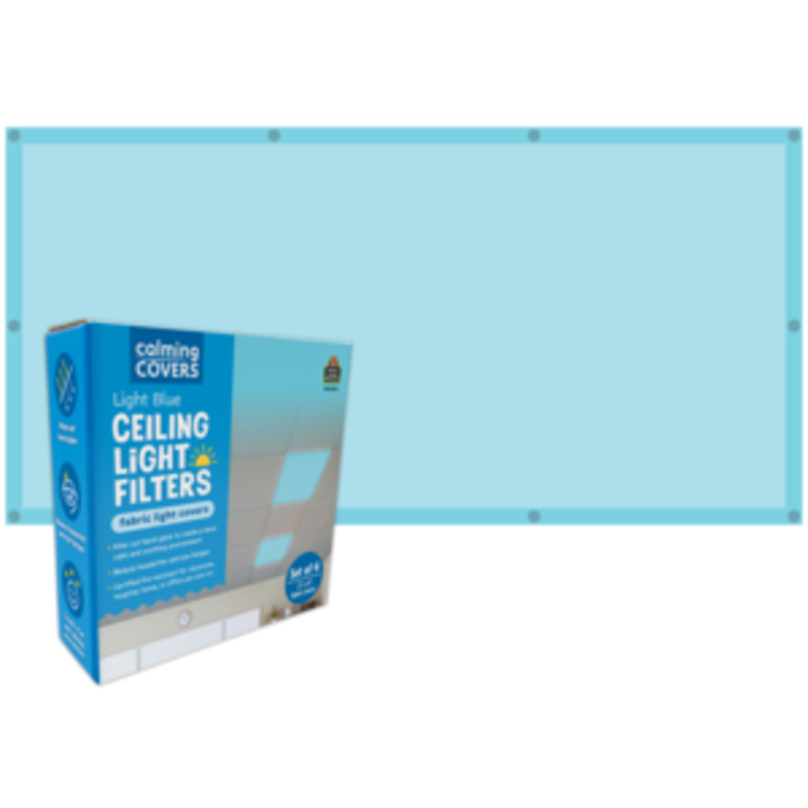 Teacher Created Resources Light Blue Calming Covers Ceiling Light Filters [TCR20144]