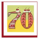 QUILLING CARDS, INC Quilled Birthday Milestone Greeting Card - 70 [BD193]
