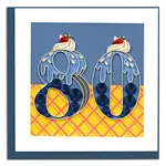 QUILLING CARDS, INC Quilled Birthday Milestone Greeting Card - 80 [BD194]