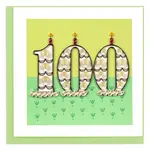 QUILLING CARDS, INC Quilled Birthday Milestone Greeting Card - 100 [BD196]