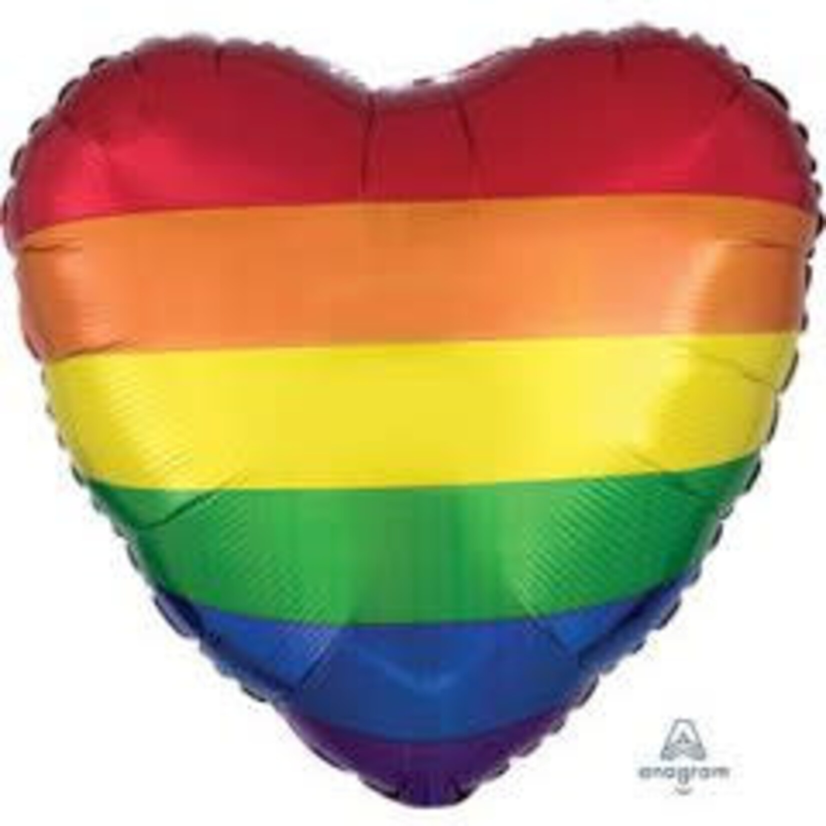 Qualatex Qualatex Rainbow Heart Shape 18 Inch Foil Mylar Balloon [78699]
